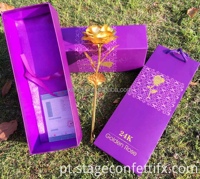 2021 Amazon Hot Sale 24K Gold Bated Rose Eternal Roses Beautiful 24k Gold Gold Gold Reservous Rose Flower